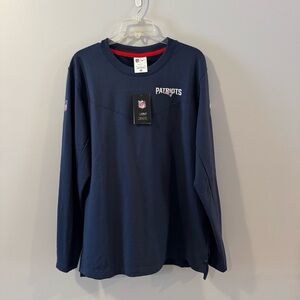 New England Patriots Nike Sideline Coach Therma-FIT Long Sleeve T-Shirt - Navy